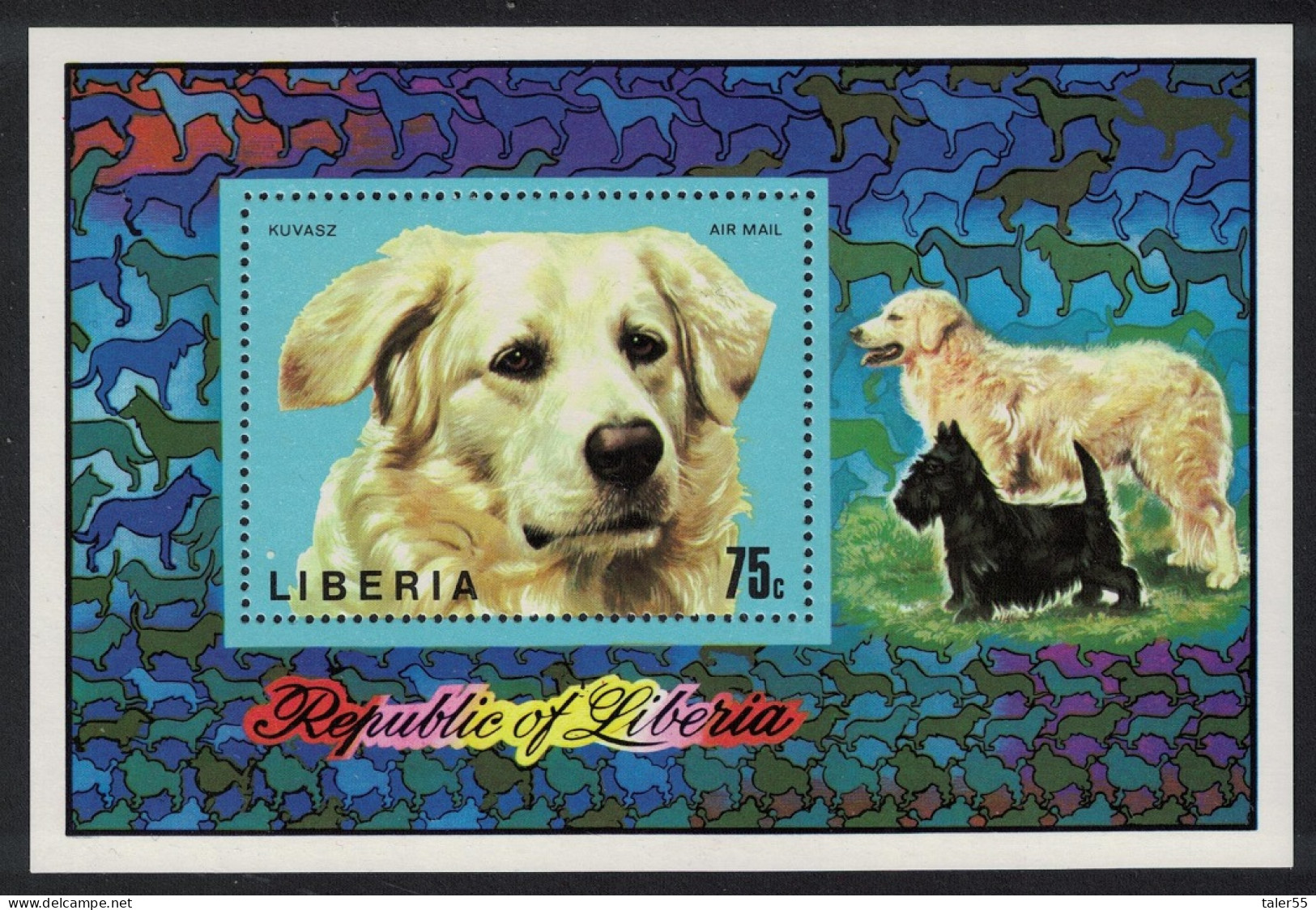 Liberia Dogs MS 1974 MNH SG#MS1200 Sc#C202 - Liberia