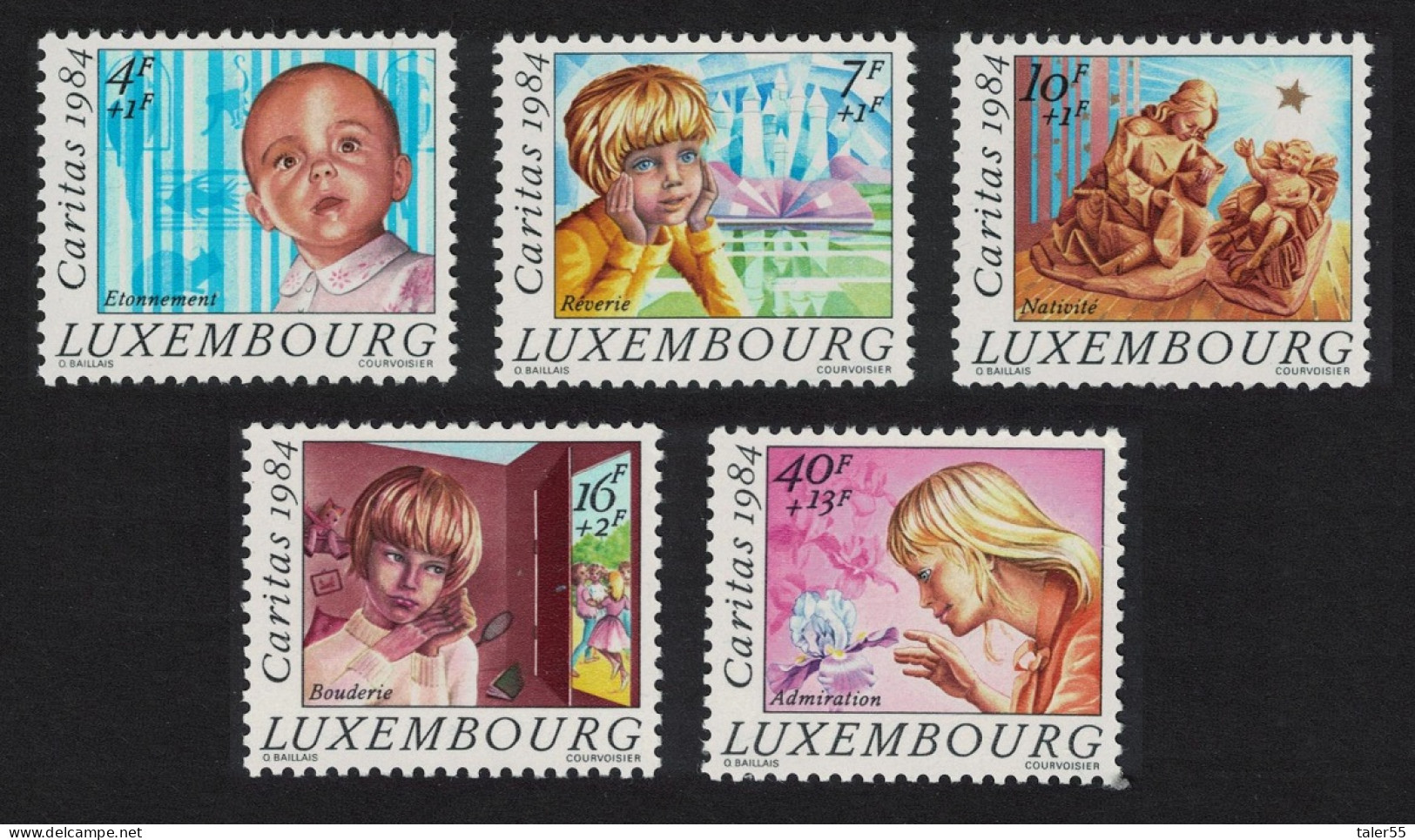 Luxembourg Christmas Children 5v 1984 MNH SG#1145-1148 MI#1112-116 Sc#B347-B351 - Neufs