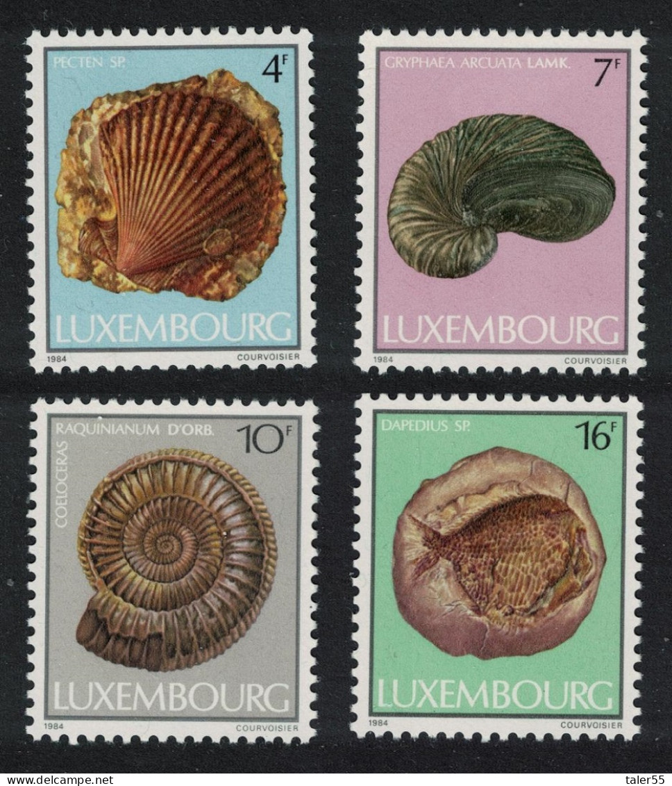 Luxembourg Fossils Natural History Museum 4v 1984 MNH SG#1138-1141 MI#1107-1110 - Neufs