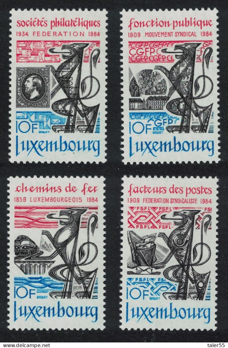 Luxembourg Anniversaries 4v 1984 MNH SG#1124-1127 MI#1091-1094 - Neufs