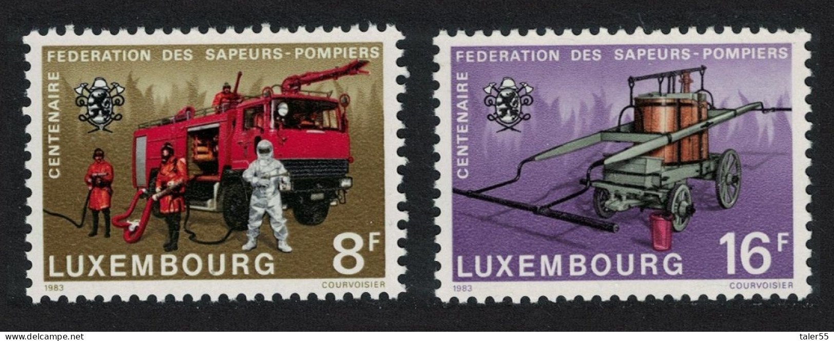 Luxembourg Firemen Fire Brigades 2v 1983 MNH SG#1102-1103 MI#1068-1069 - Ungebraucht