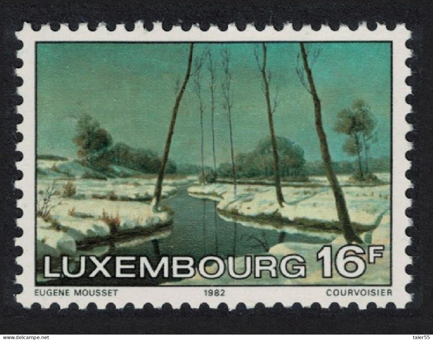 Luxembourg 'Winter Evening' By Eugene Mousset 1982 MNH SG#1084 MI#1049 - Unused Stamps