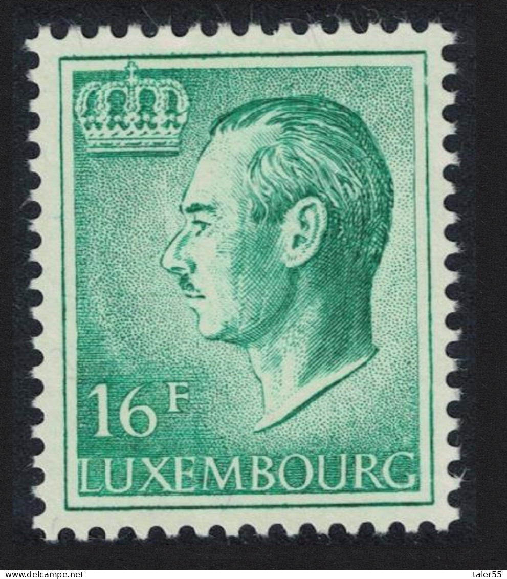 Luxembourg Grand Duke Jean 16f. Green Phosphor Paper 1982 MNH SG#767b  MI#1051ya - Unused Stamps