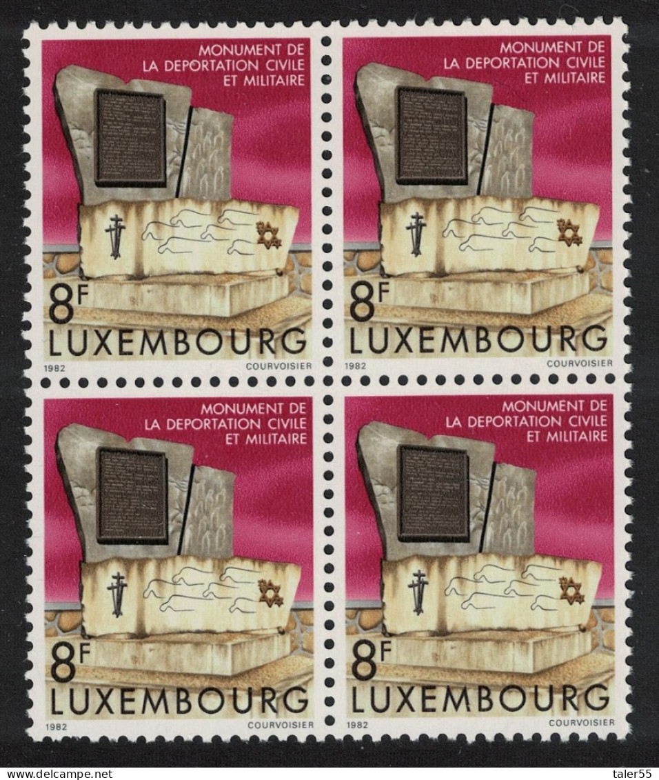 Luxembourg Deportation Monument Block Of 4 T1 1982 MNH SG#1096 MI#1062 - Unused Stamps