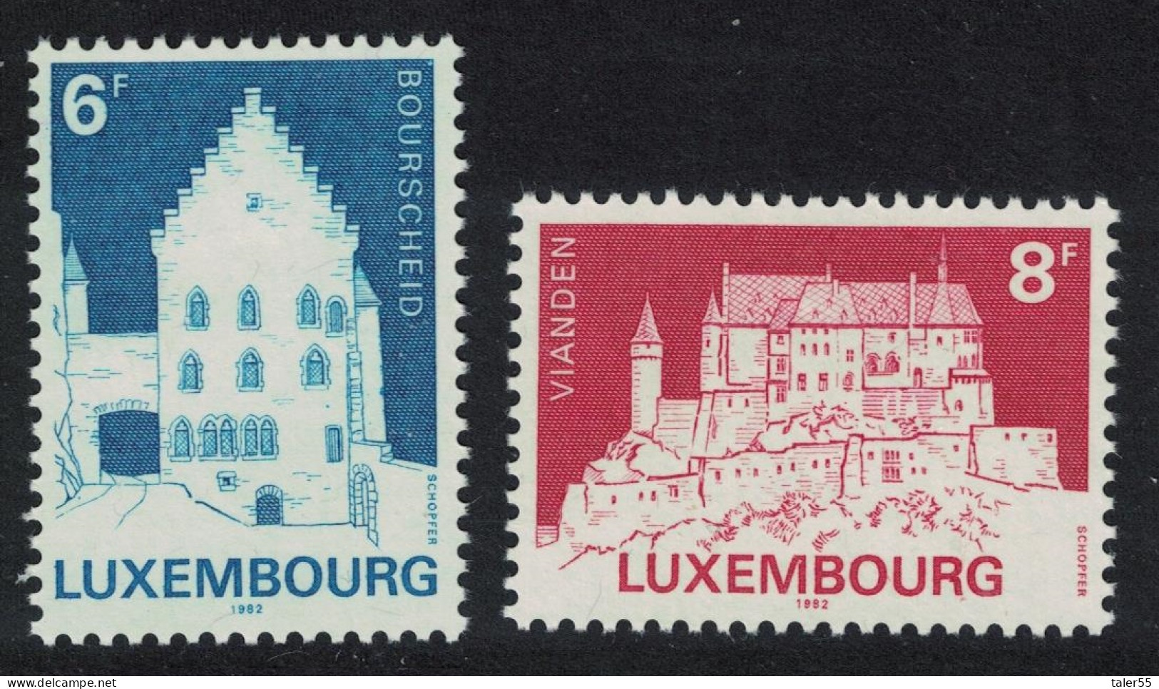 Luxembourg Classified Monuments 2v 1982 MNH SG#1092-1093 MI#1058-1059 - Neufs