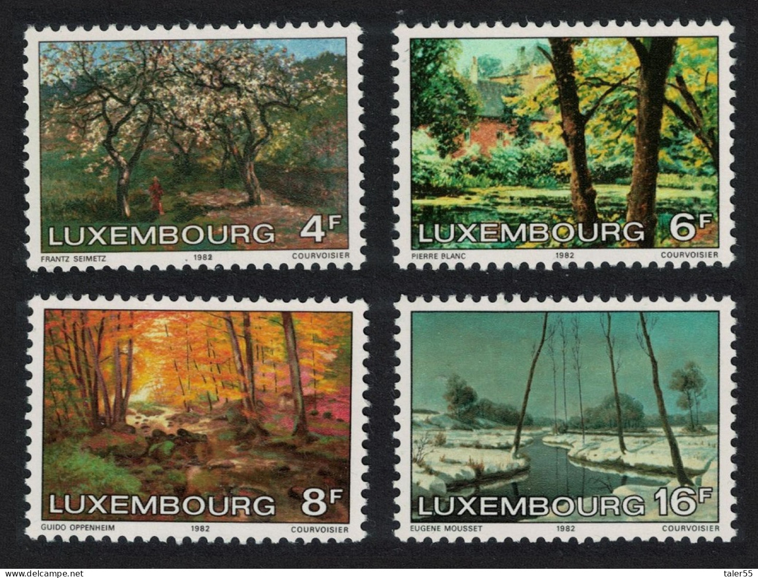 Luxembourg Paintings Landscapes Through The Four Seasons 4v 1982 MNH SG#1081-1084 MI#1046-1049 - Neufs