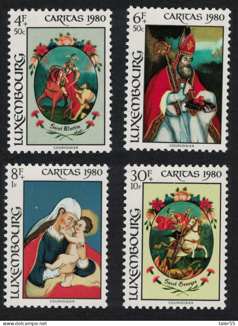 Luxembourg Glass Paintings 3rd Series 4v 1980 MNH SG#1055-1058 MI#1018-1021 - Unused Stamps