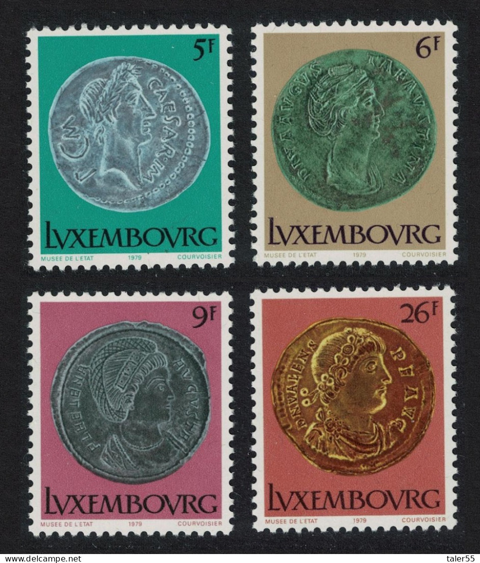 Luxembourg Roman Coins 4v 1979 MNH SG#1018-1021 MI#981-984 - Unused Stamps