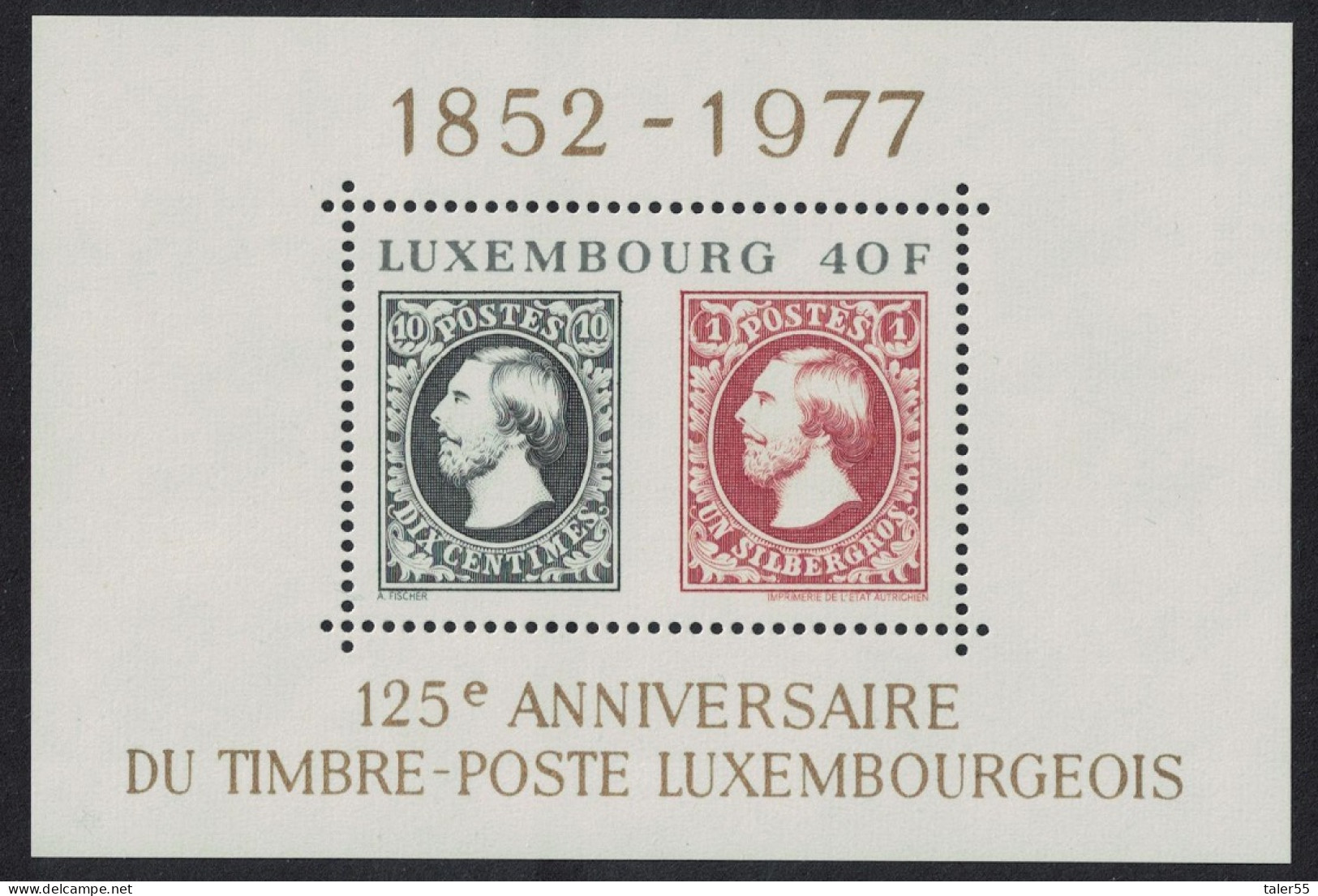 Luxembourg 125th Anniversary Of Luxembourg Stamps MS 1977 MNH SG#MS991 - Unused Stamps