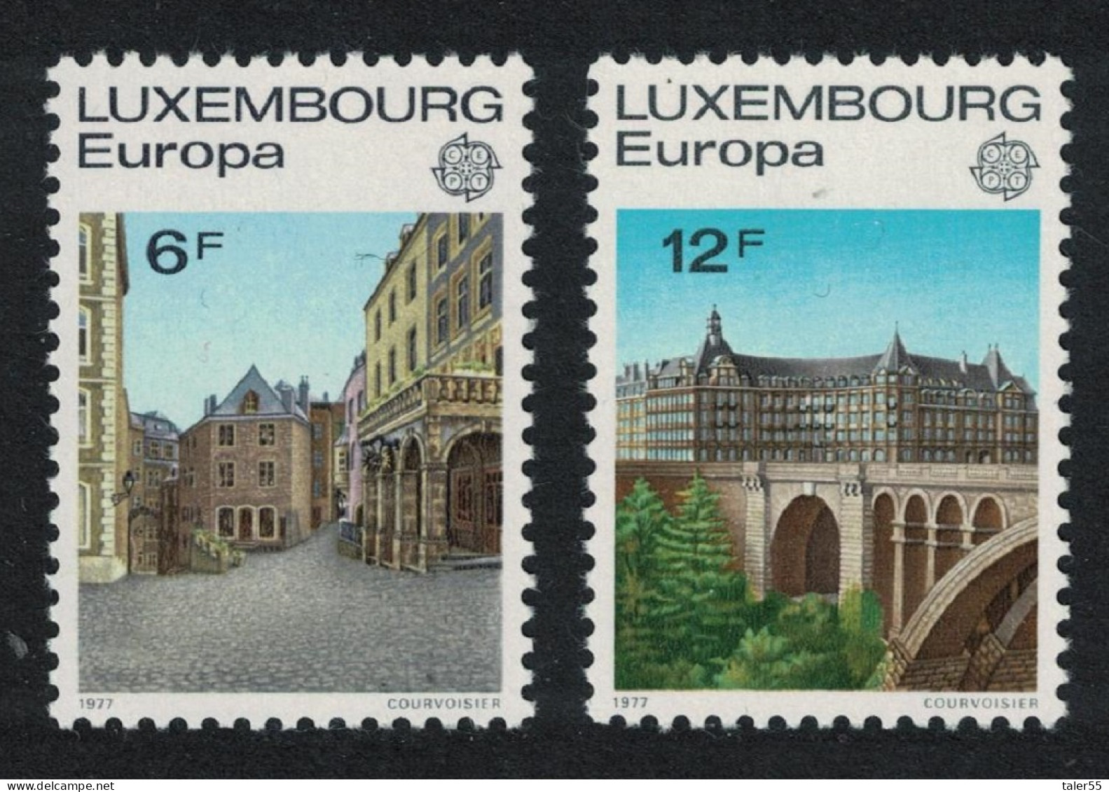 Luxembourg Landscapes Bridge Architecture Europa 2v 1977 MNH SG#985-986 MI#945-946 - Unused Stamps