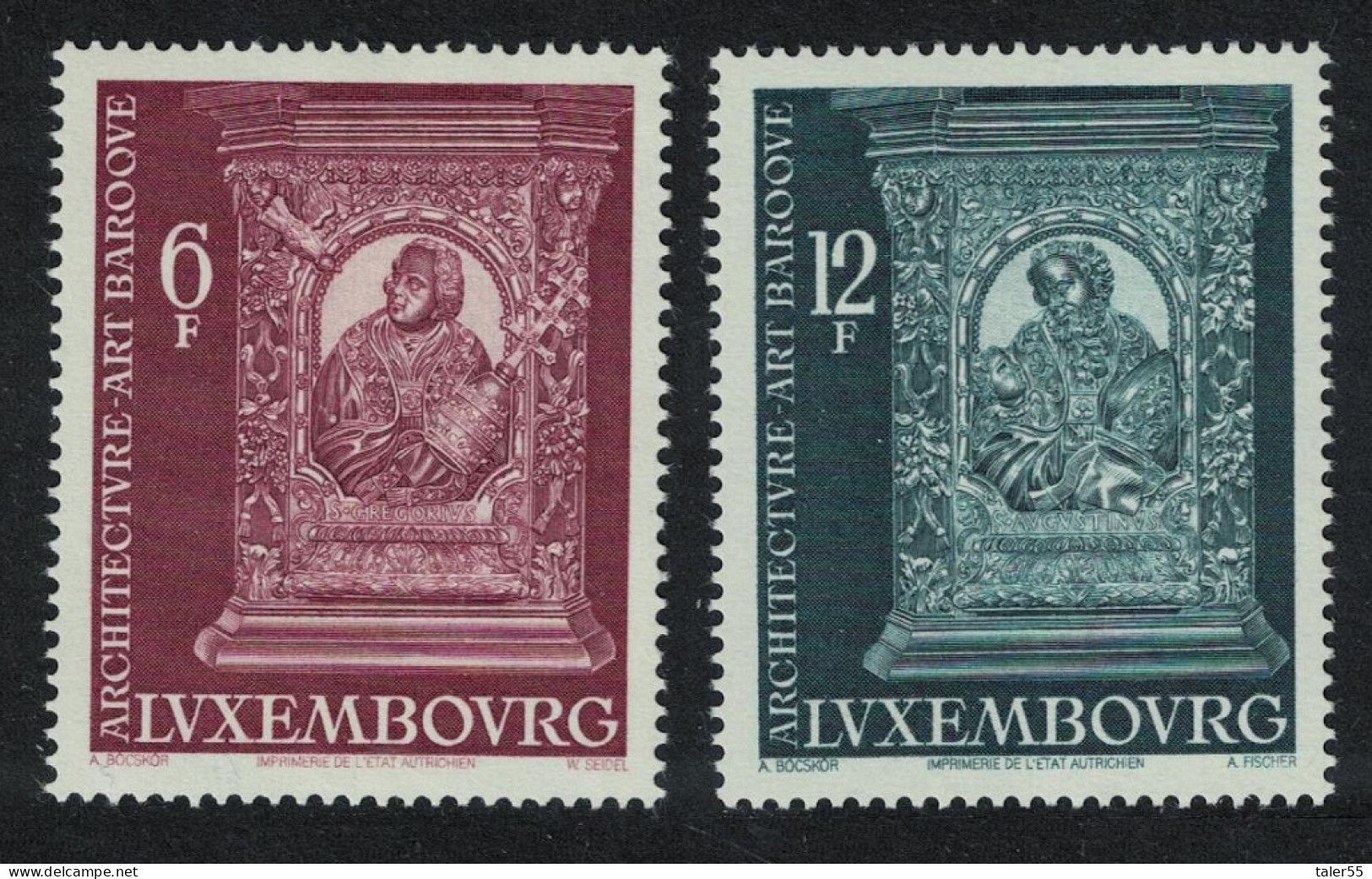 Luxembourg Baroque Art Sculpture 2v 1977 MNH SG#992-993 MI#952-953 - Ungebraucht