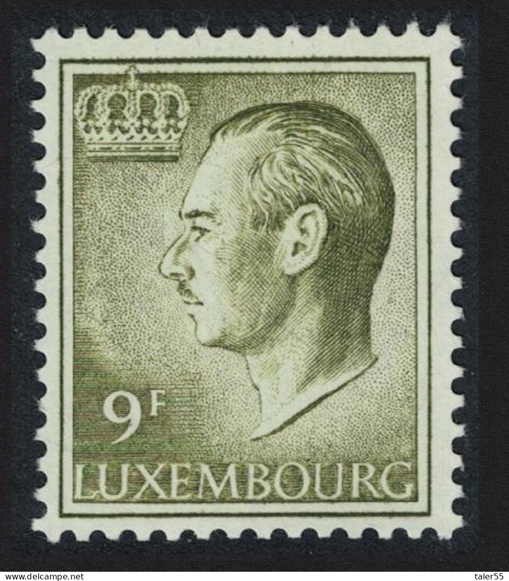 Luxembourg Grand Duke Jean 9f. Green Phosphor Paper 1975 MNH SG#766 MI#919ya - Unused Stamps
