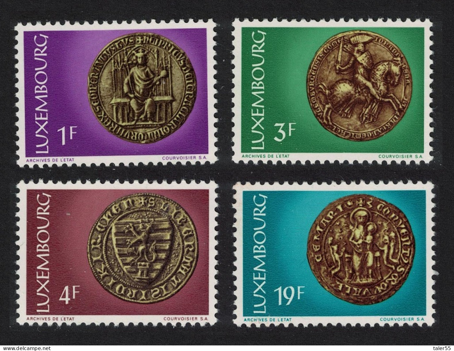 Luxembourg Seals In Luxembourg State Archives 4v 1974 MNH SG#922-925 MI#878-881 - Neufs