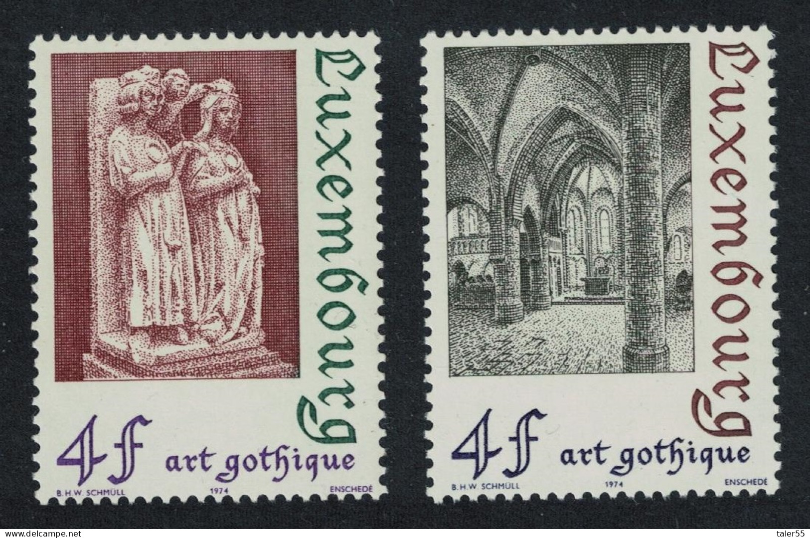 Luxembourg Gothic Architecture 2v 1974 MNH SG#931-932 - Ungebraucht