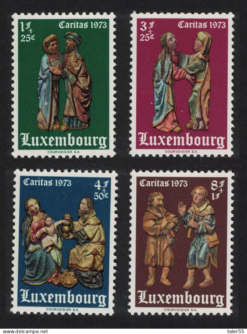 Luxembourg The Nativity Details From Hermitage 4v 1973 MNH SG#915-918 MI#871-874 - Nuevos