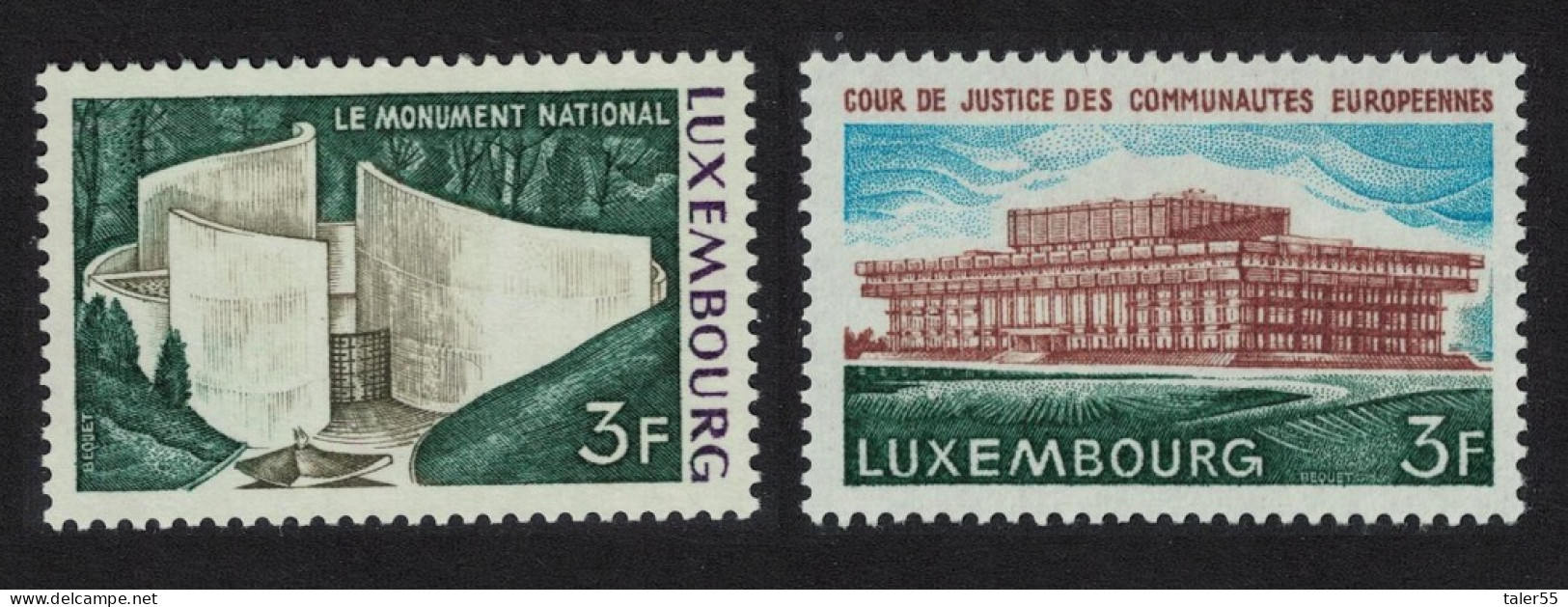 Luxembourg Monuments And Buildings 2v 1972 MNH SG#894-895 MI#850-851 - Ungebraucht