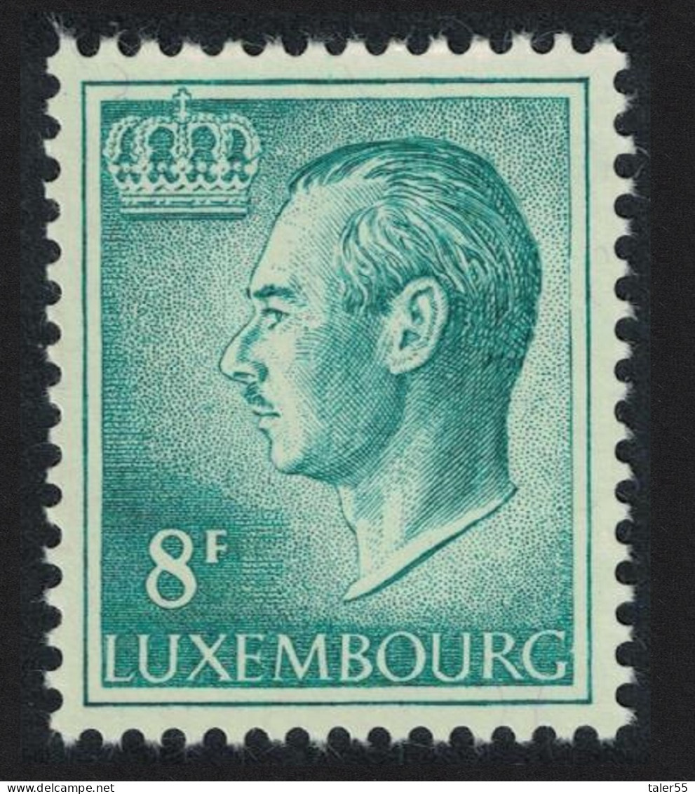 Luxembourg Grand Duke Jean 8f. Blue Normal Paper 1971 MNH SG#765c  MI#831x - Nuevos