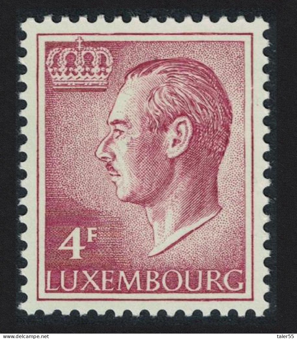 Luxembourg Grand Duke Jean 4f. Purple Normal Paper 1971 MNH SG#764 MI#829x - Unused Stamps