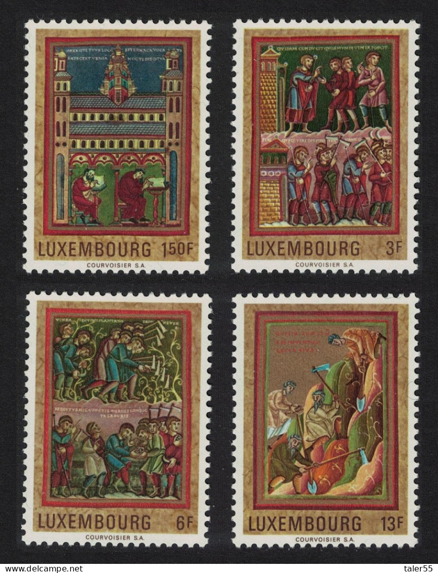 Luxembourg Medieval Miniatures 4v 1971 MNH SG#868-871 MI#820-823 - Ongebruikt