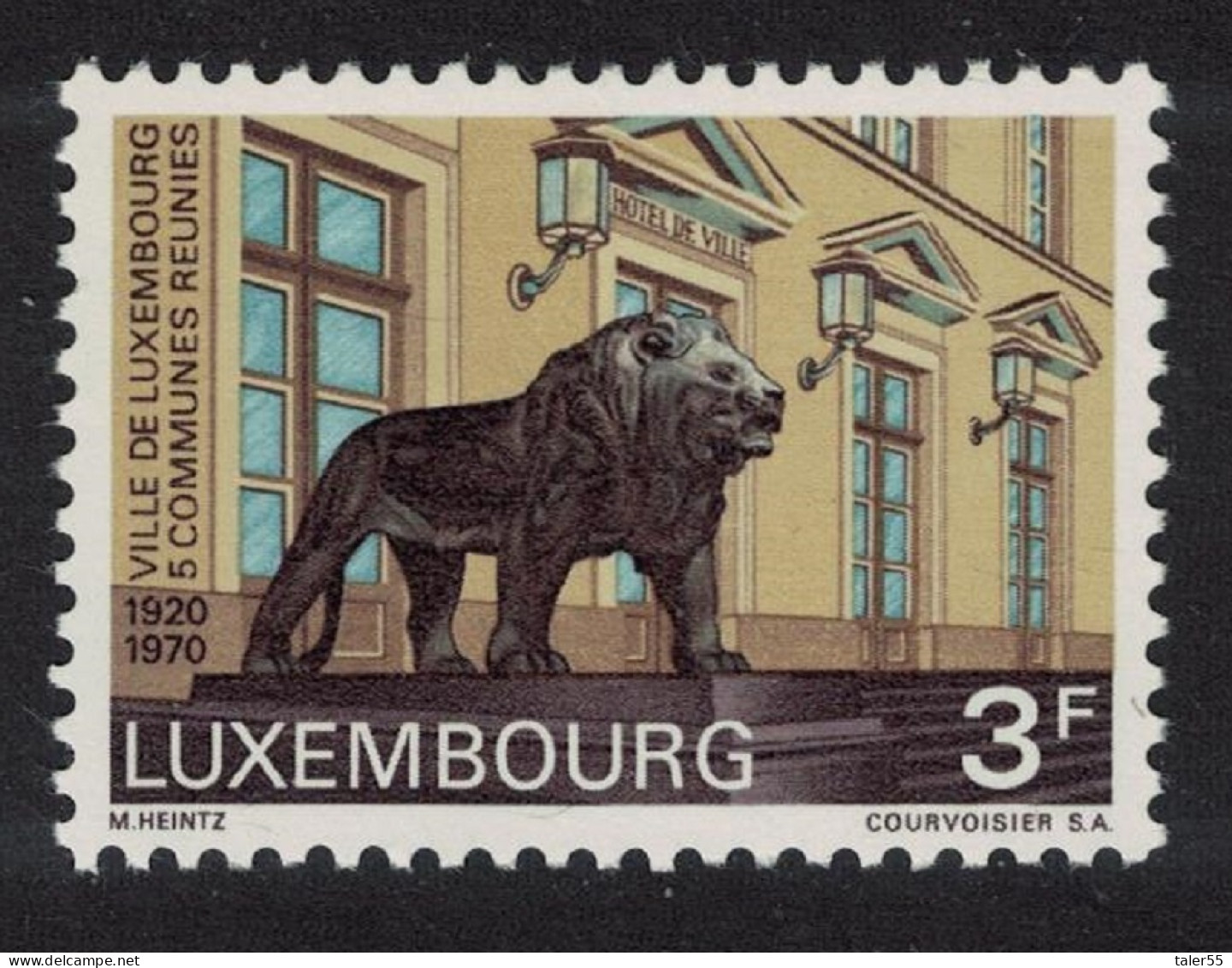 Luxembourg Lion Statue 1970 MNH SG#860 MI#812 - Nuevos