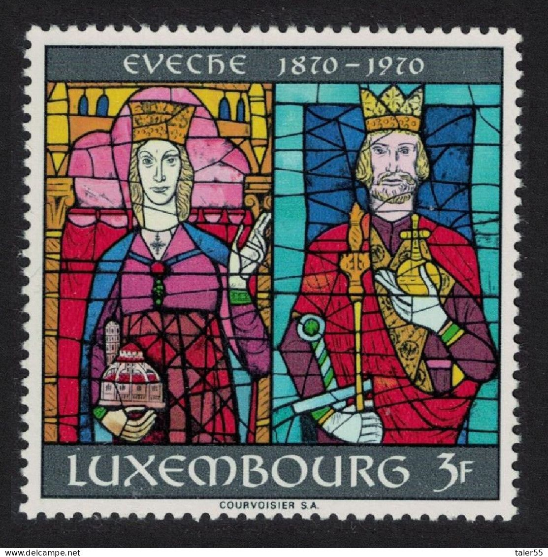 Luxembourg Stained Glass Diocese 1970 MNH SG#858 MI#810 - Nuovi