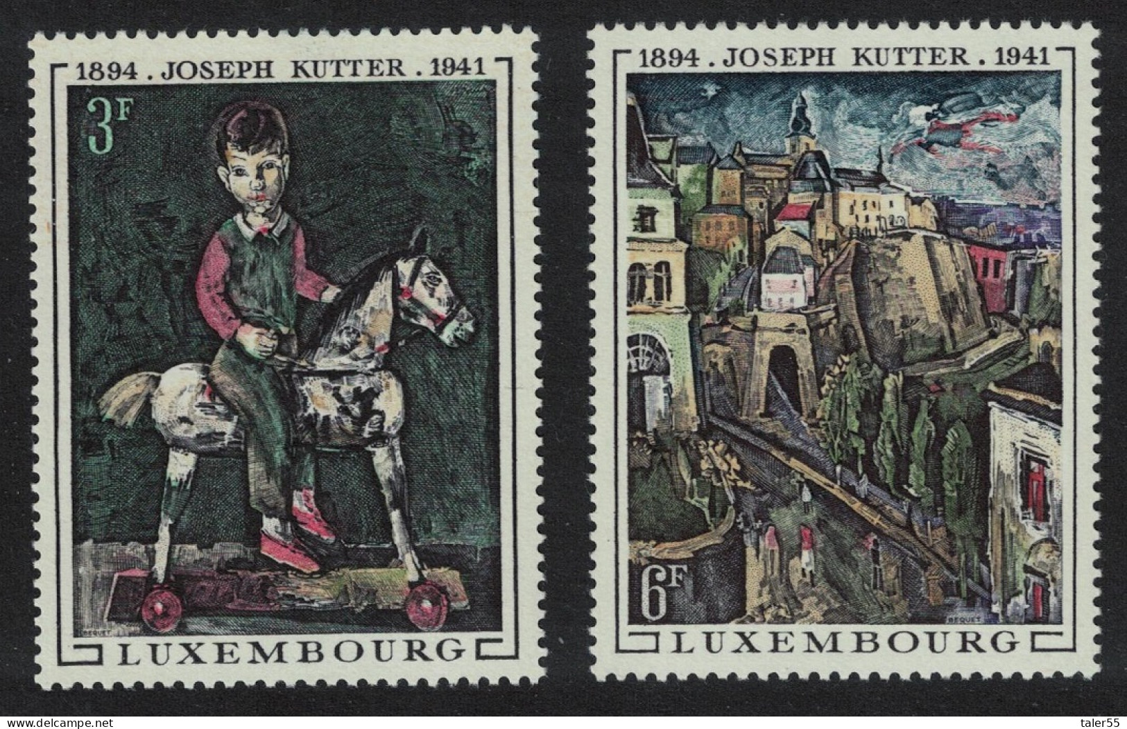 Luxembourg Joseph Kutter Painter 2v 1969 MNH SG#838-839 MI#790-791 - Nuevos