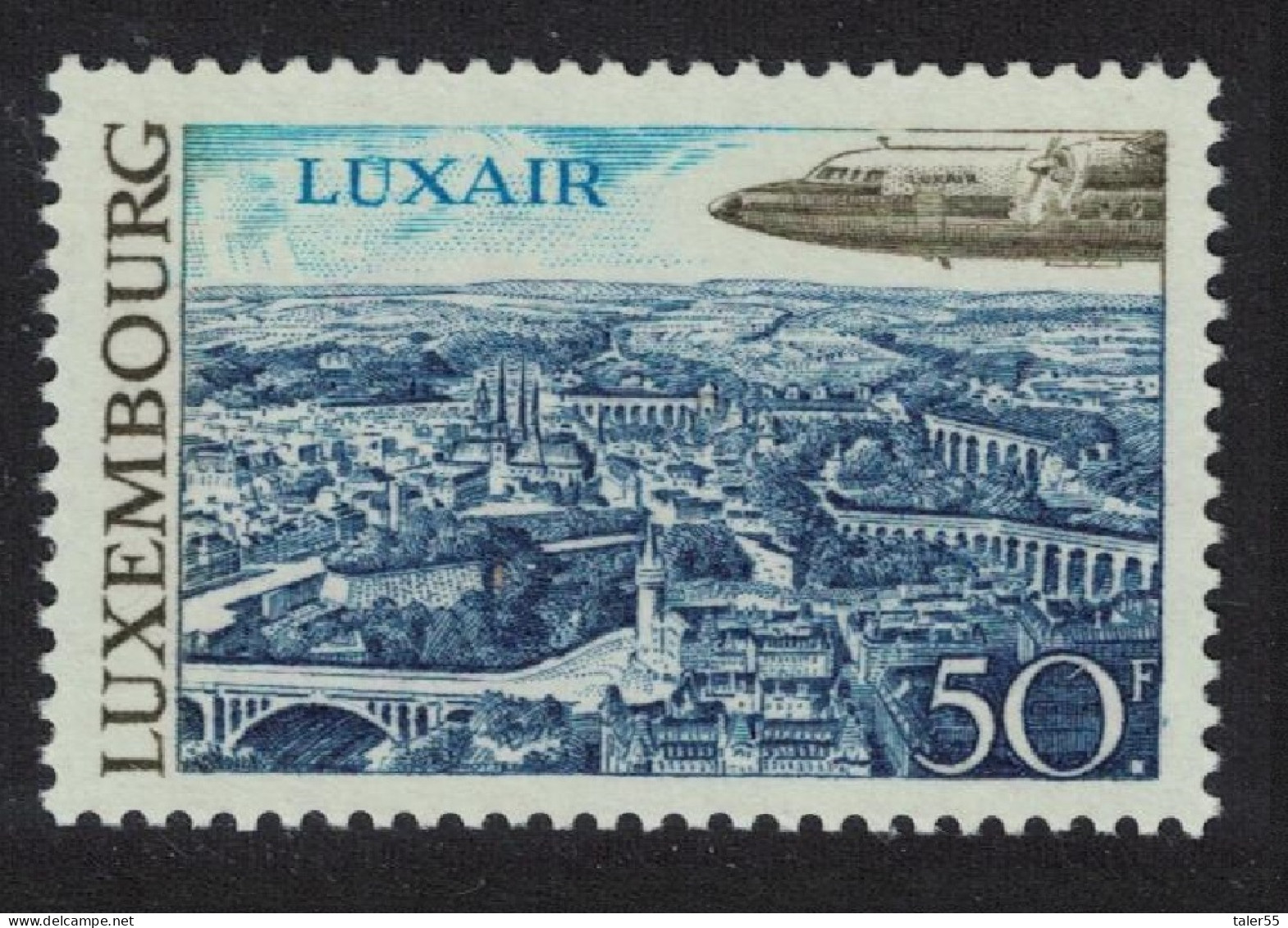 Luxembourg Fokker F.27 Friendship Luxair 1968 MNH SG#828 MI#777 - Nuovi