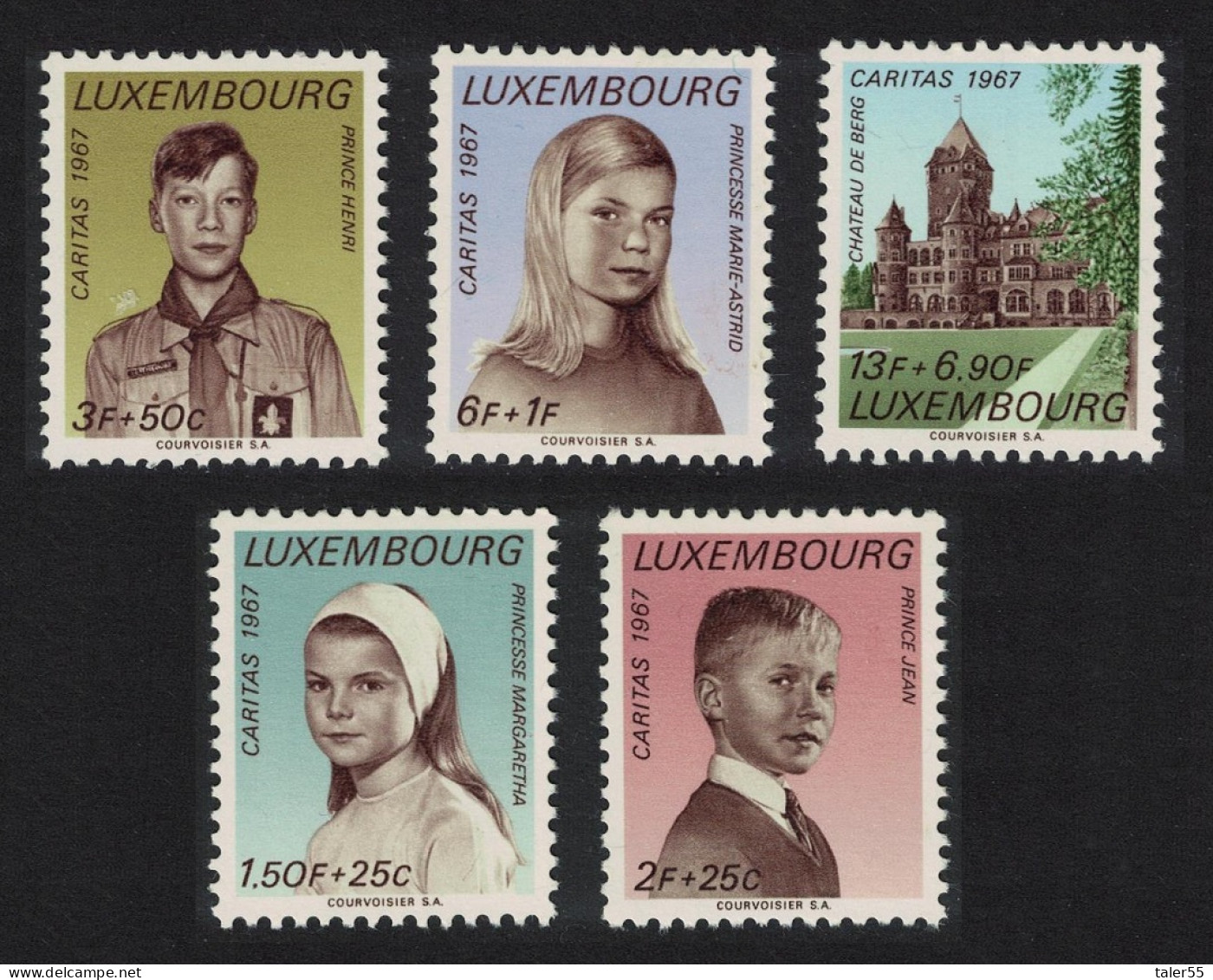 Luxembourg Royal Children And Residence 5v 1967 MNH SG#810-814 MI#760-764 - Nuovi