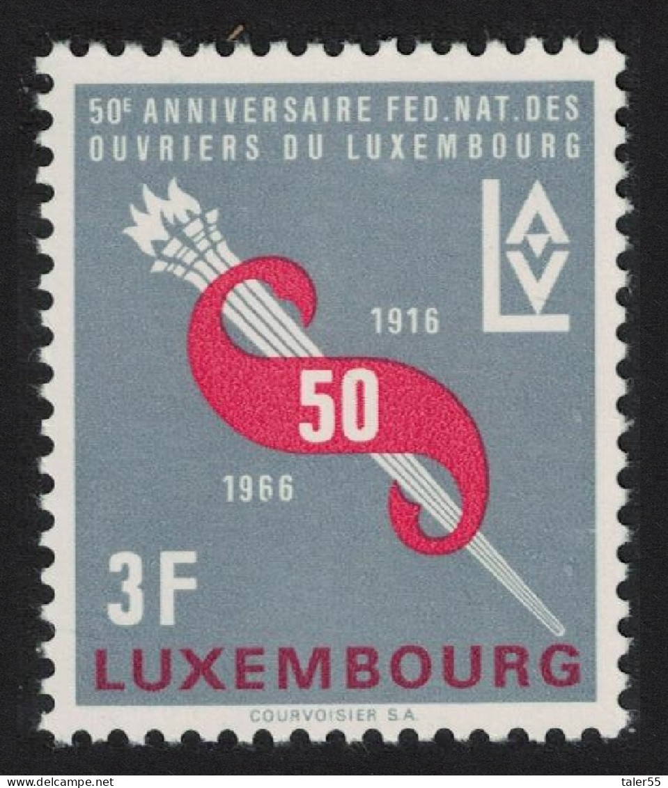 Luxembourg Workers' Union 1966 MNH SG#777 MI#723 - Neufs