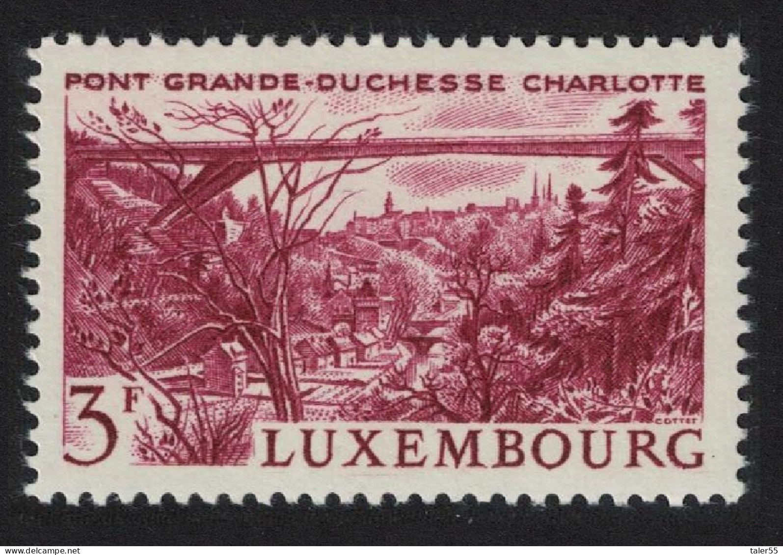 Luxembourg Grand Duchess Charlotte Bridge 1966 MNH SG#787 - Nuevos