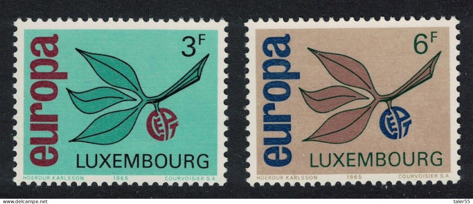 Luxembourg Tree Sprig Europa 2v 1965 MNH SG#769-770 - Nuevos