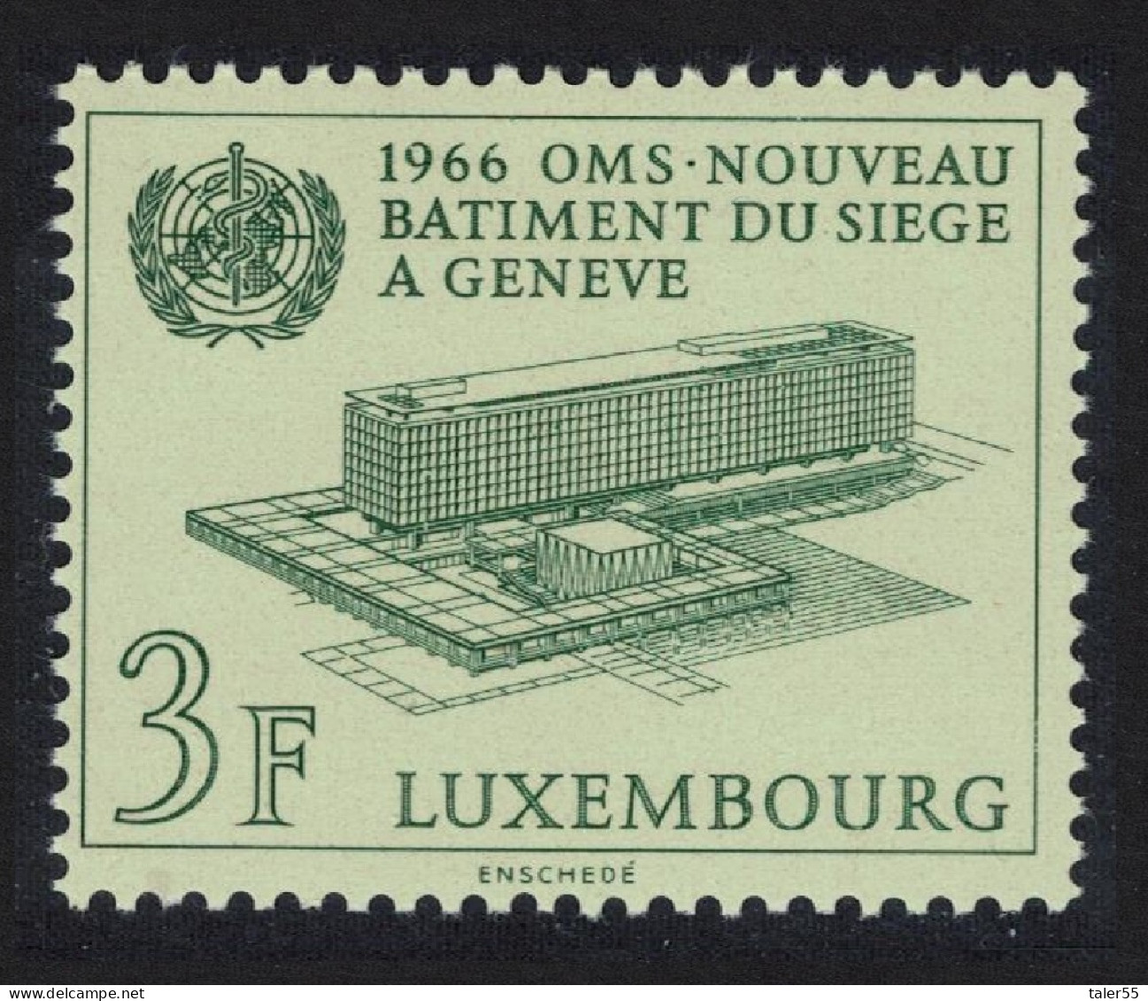 Luxembourg Medicine WHO Headquarters Geneva 1966 MNH SG#778 MI#724 - Ongebruikt