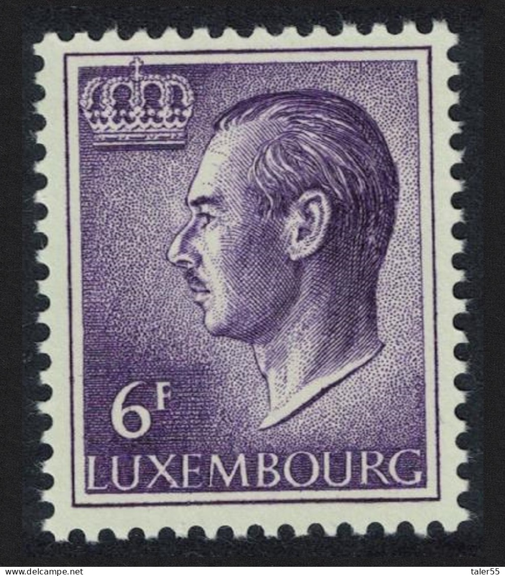 Luxembourg Grand Duke Jean 6f. Lilac Normal Paper 1965 MNH SG#765 MI#713x - Ongebruikt