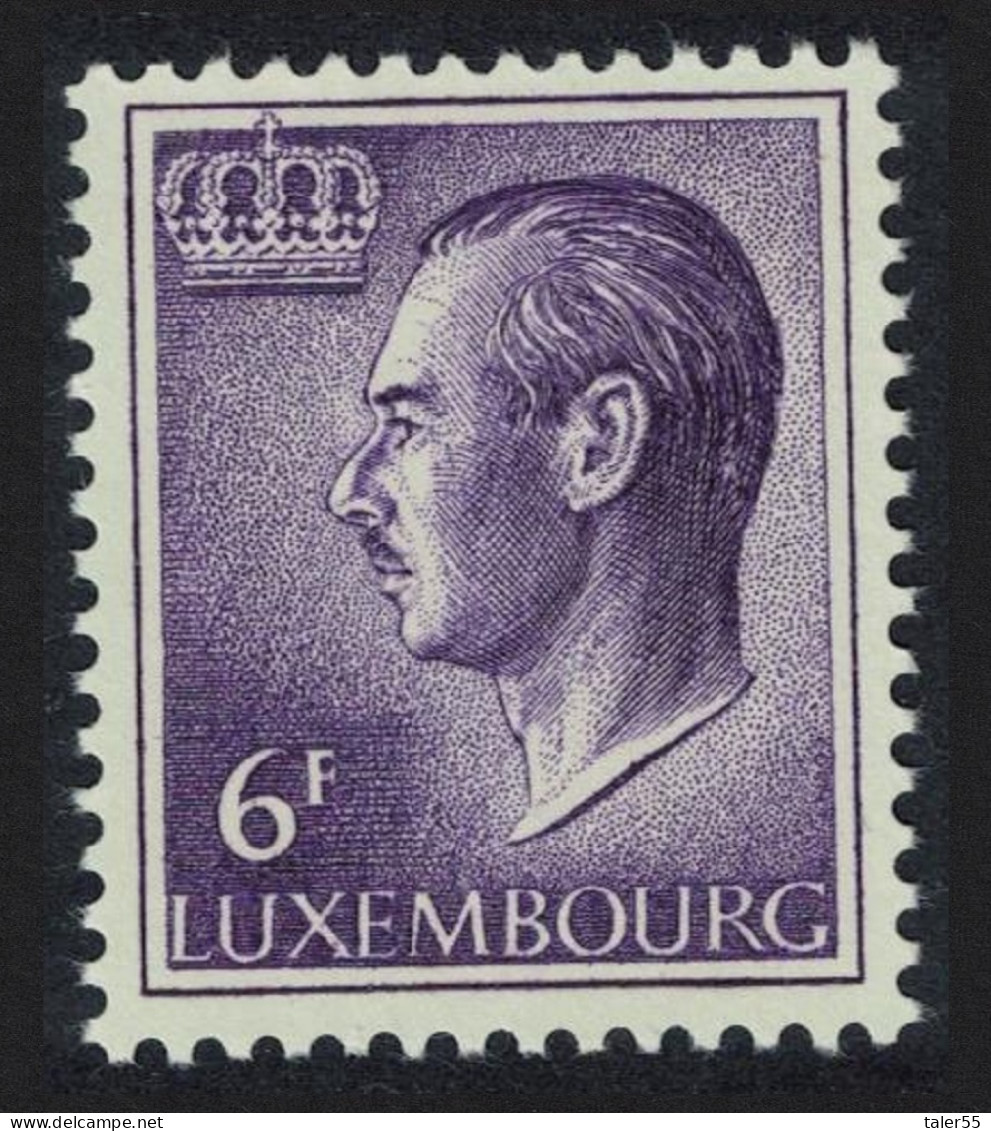 Luxembourg Grand Duke Jean 6f. Lilac Normal Paper 1965 MNH SG#765 MI#713x - Unused Stamps