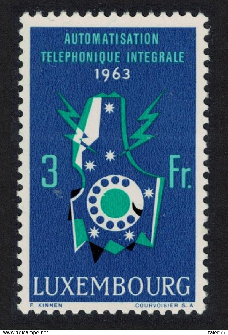 Luxembourg Automatic Telephone System 1963 MNH SG#733 - Unused Stamps