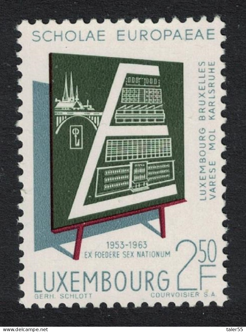 Luxembourg Tenth Anniversary Of European Schools 1963 MNH SG#716 - Nuovi