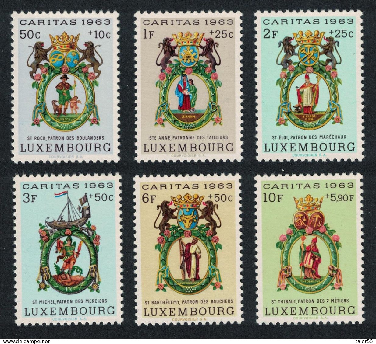 Luxembourg Patron Saints 'CARITAS' 6v 1963 MNH SG#734-739 MI#684-689 - Unused Stamps