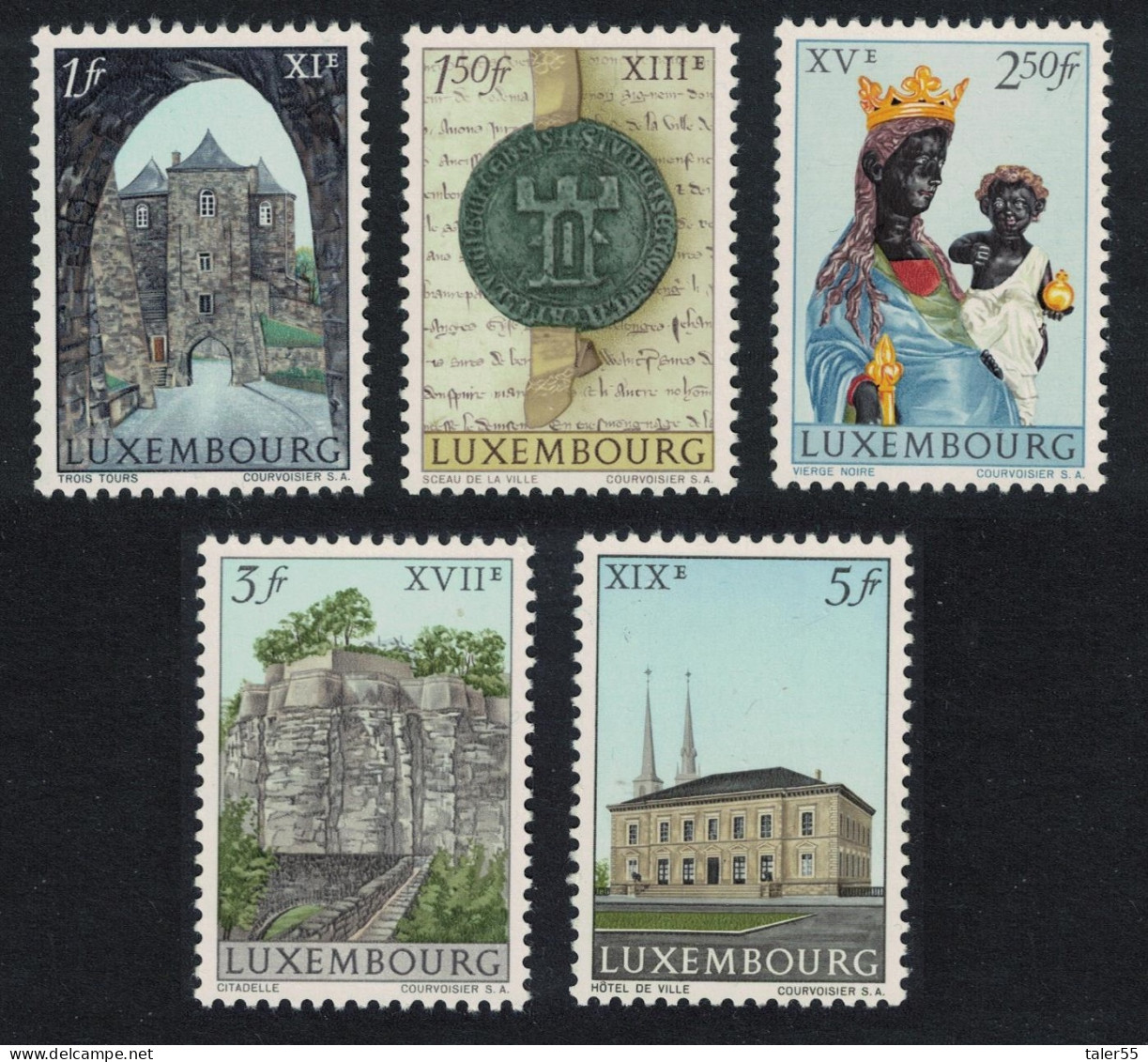 Luxembourg Millenary Of City Of Luxembourg 5v Vert 1963 MNH SG#723-727 - Ongebruikt