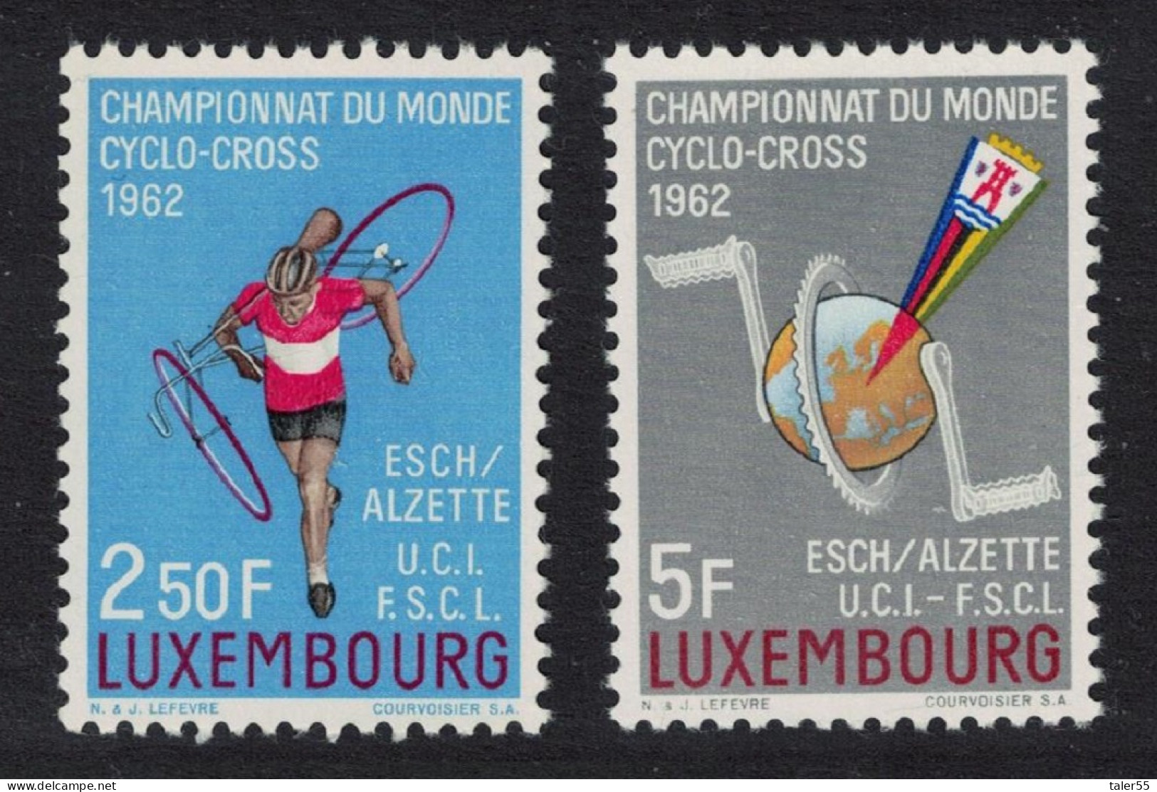 Luxembourg Cross-country Cycling Championships 2v 1962 MNH SG#705-706 - Unused Stamps