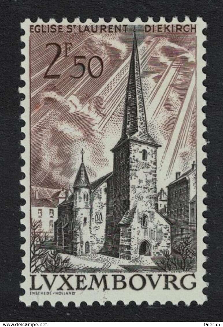 Luxembourg St Laurent's Church Diekirch 1962 MNH SG#709 MI#659 - Nuovi