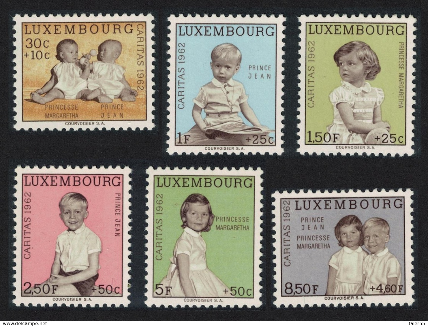 Luxembourg Prince Jean And Princess Margaretha 6v 1962 MNH SG#710-715 MI#660-665 - Unused Stamps