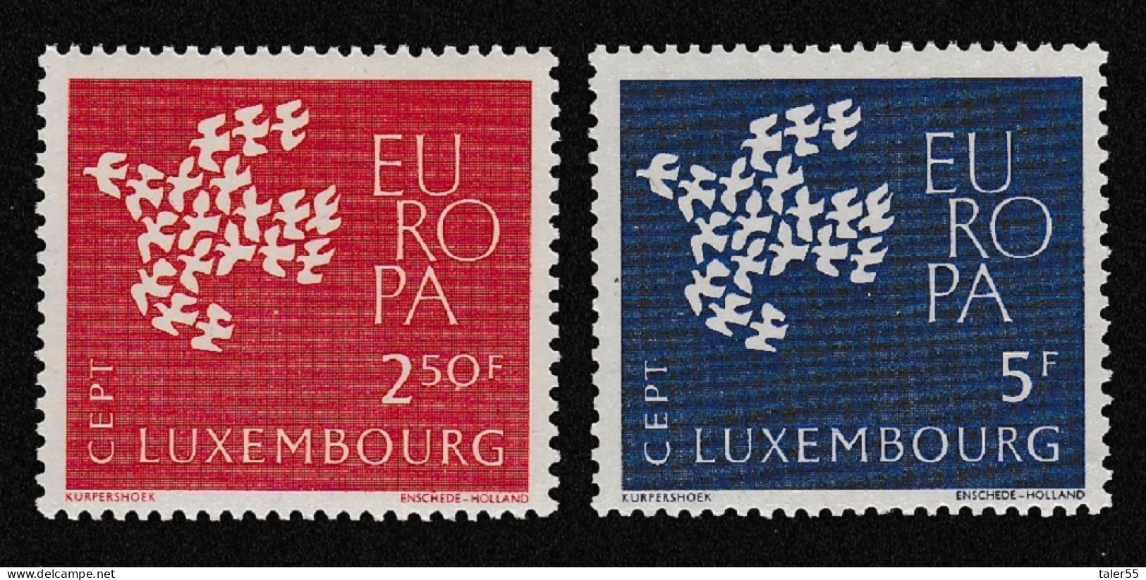 Luxembourg Birds Europa CEPT 2v 1961 MNH SG#697-698 MI#647-648 Sc#382-383 - Ungebraucht