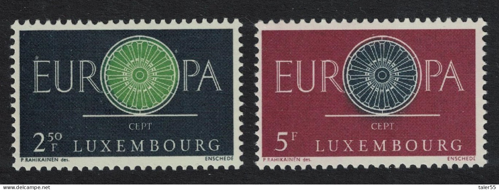 Luxembourg Wheel Europa 2v 1960 MNH SG#683-684 MI#629-630 - Ungebraucht