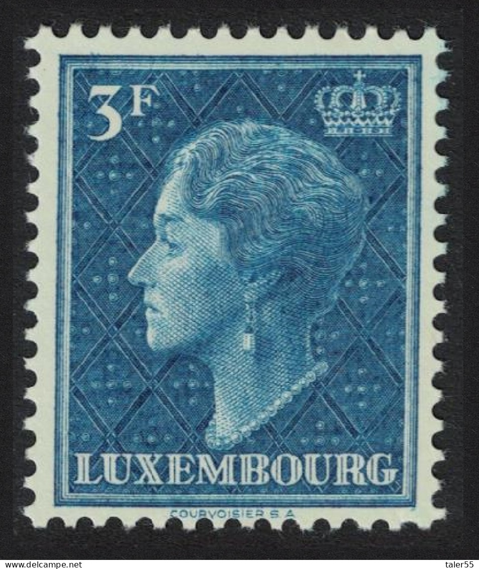 Luxembourg Grand Duchess Charlotte 3Fr KEY VALUE 1948 MNH SG#521b MI#455 - Neufs