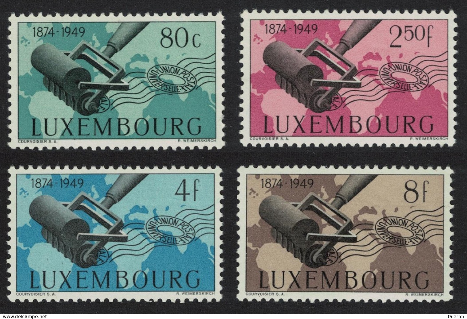 Luxembourg 75th Anniversary Of UPU 4v 1949 MNH SG#525-528 MI#460-463 - Nuovi