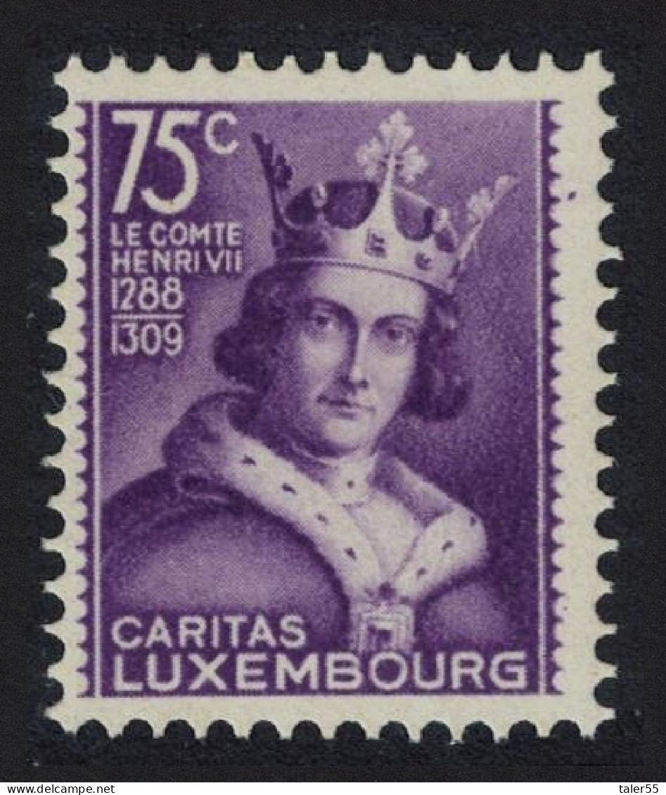 Luxembourg Emperor Henry VII 75c 1933 MNH SG#313 MI#253 - Unused Stamps