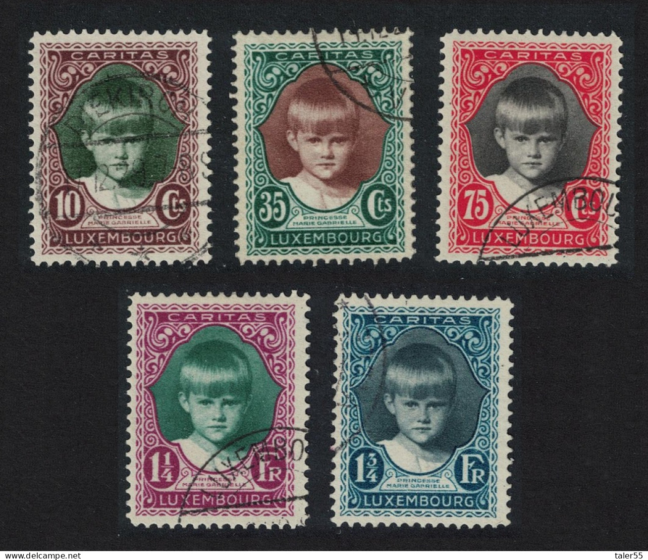 Luxembourg Child Welfare 5v 1928 Canc SG#285-289 MI#213-217 - Usados