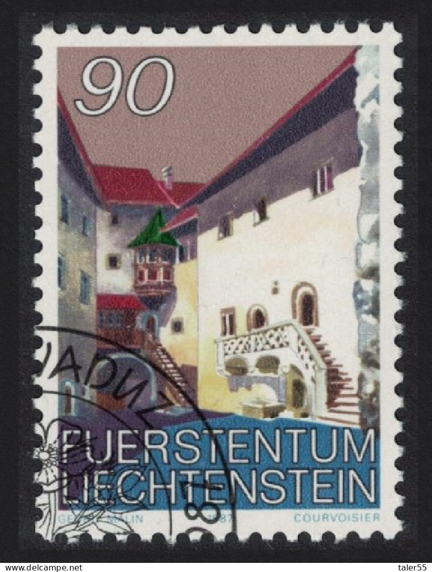 Liechtenstein Vaduz Castle Inner Gate 1987 CTO SG#889 - Gebraucht