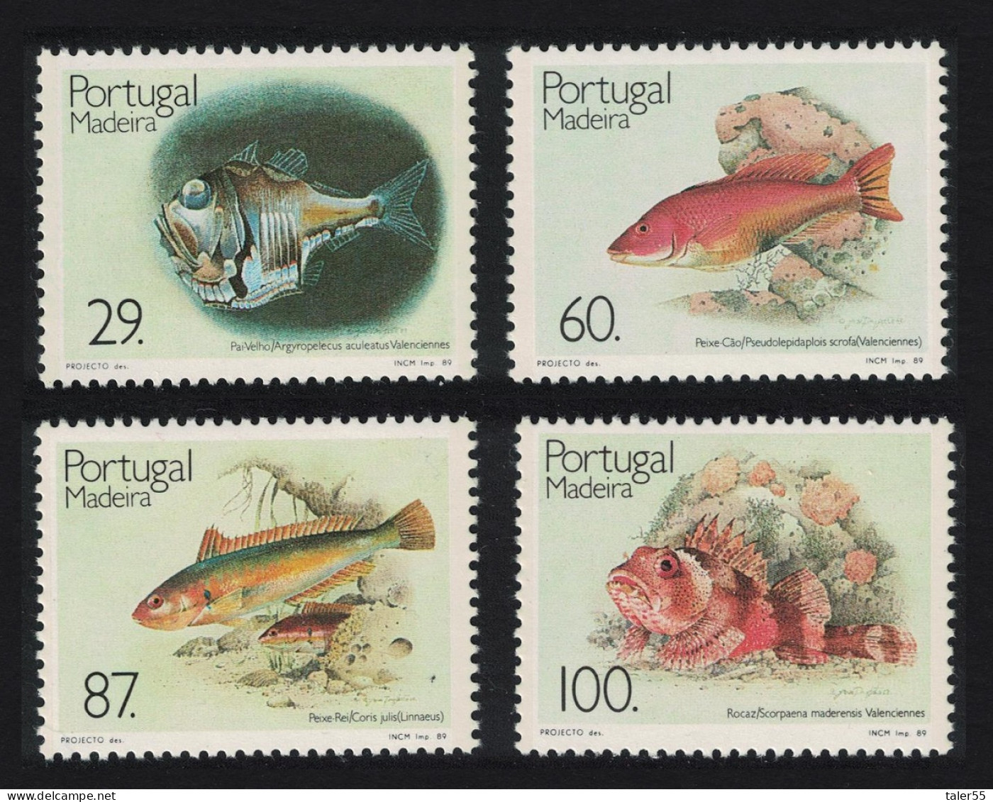 Madeira Fishes 4v 1989 MNH SG#250-253 - Madère