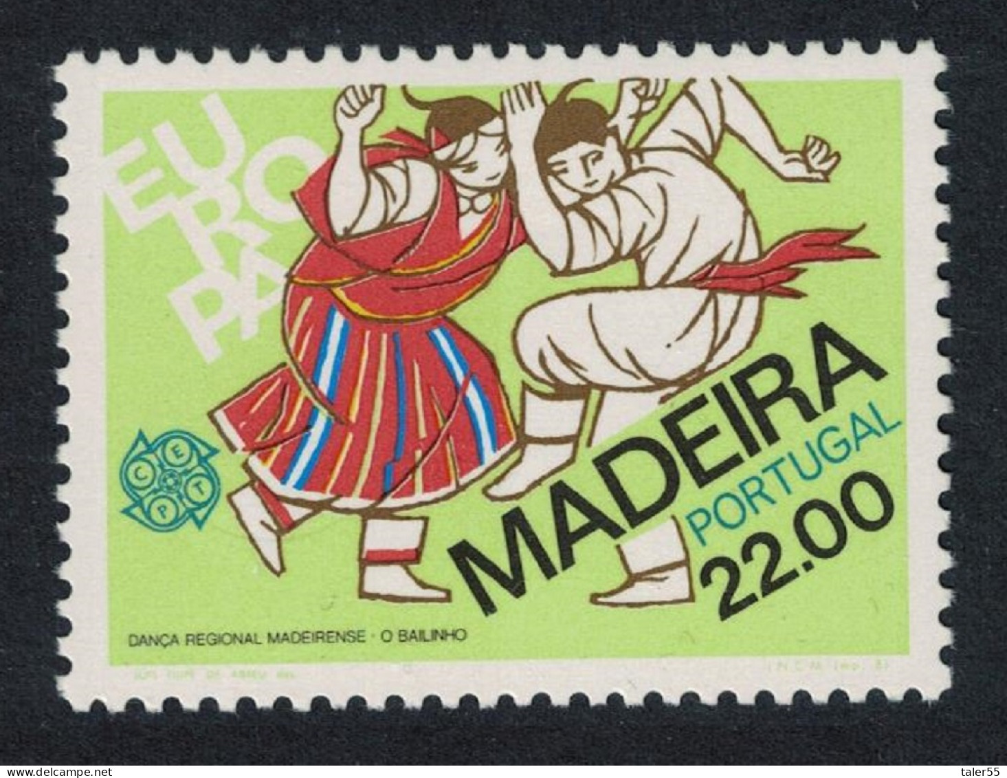 Madeira Bailinho Folk Dance Europa 1981 MNH SG#178 - Madère